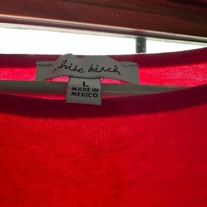 White Birch Scarlet Blouse